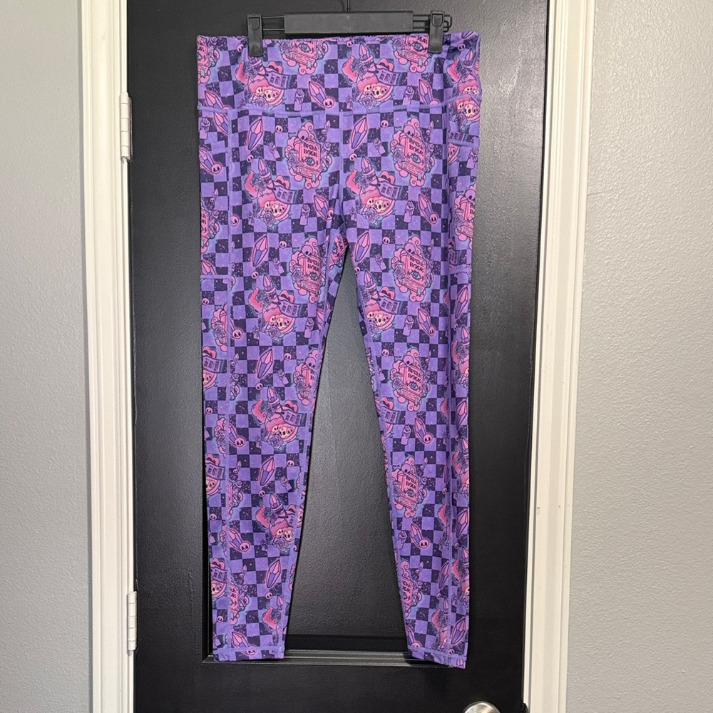Constantly varied gear Purple poison Checkered Print workout Leggings